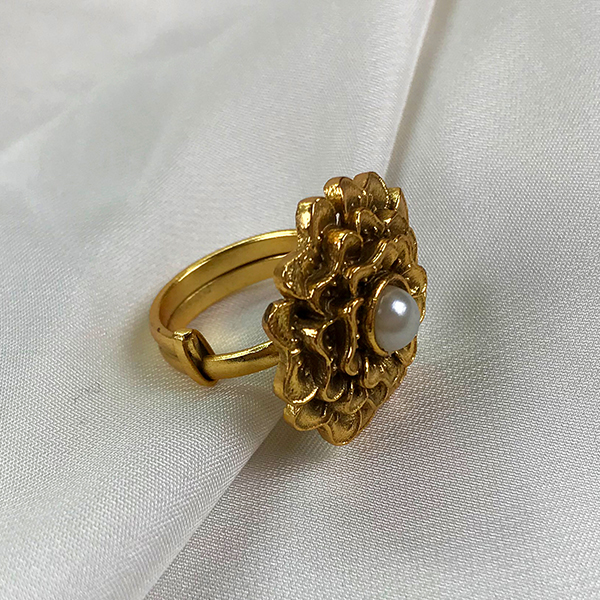 Pearly-bling floral ring