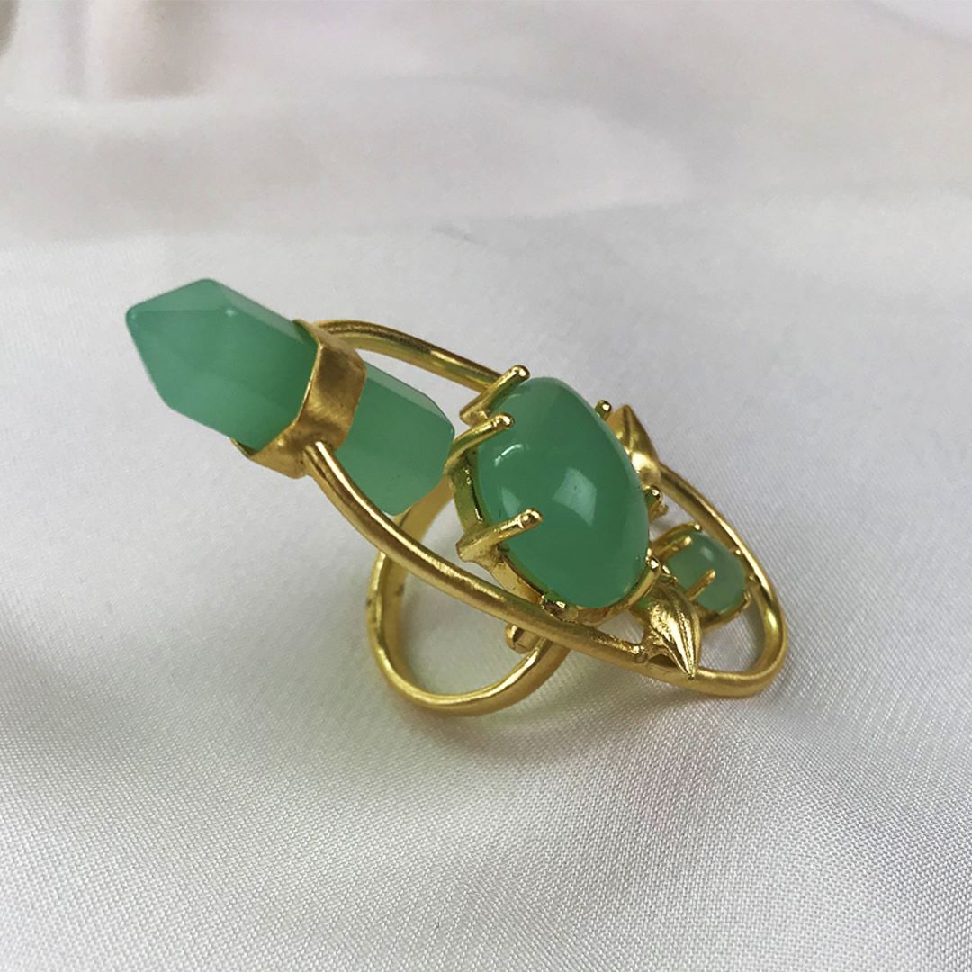 A beautiful artisan-crafted elongated ring dujourstores