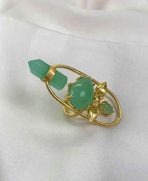 A beautiful artisan-crafted elongated ring dujourstores