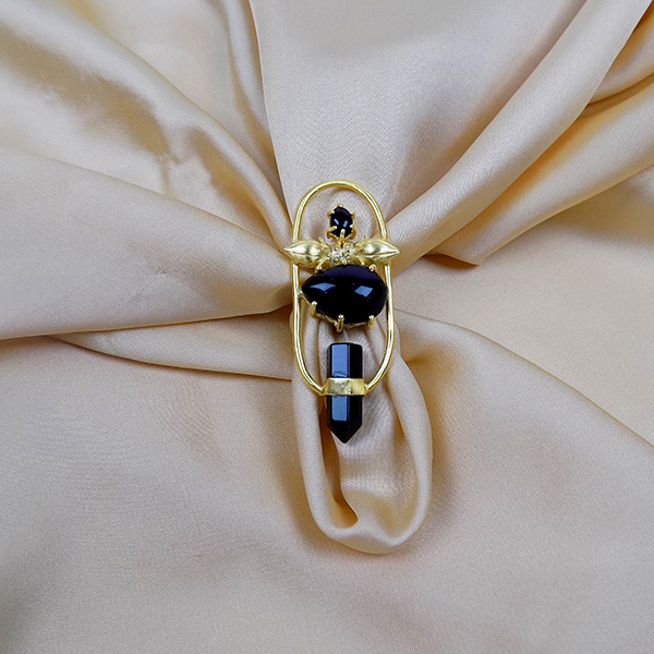 A beautiful artisan-crafted elongated ring dujourstores