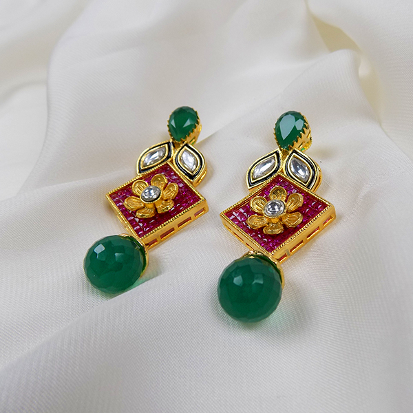Gold-plated majestic earrings dujour stores
