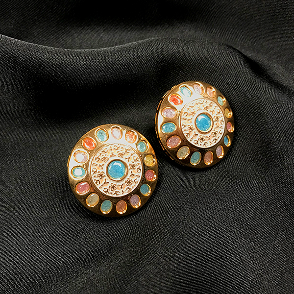 Multi stones studs dujourstores