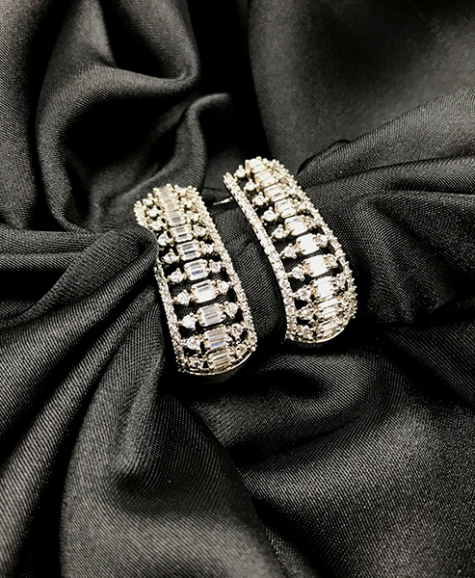 Pure zirconia diamond stud earrings dujourstores